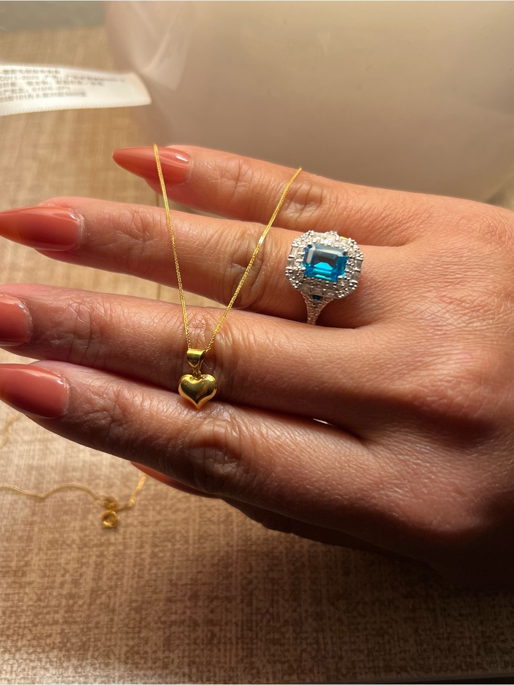 18k gold heart necklace - Picture 5 of 8